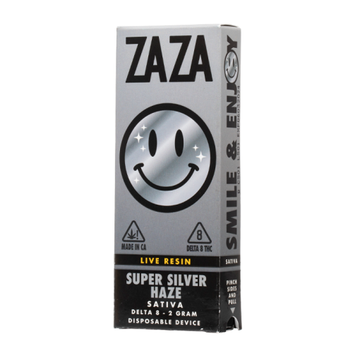ZAZA DELTA-8 LIVE RESIN DISPOSABLE 2G-Super Silver Haze (Sativa)